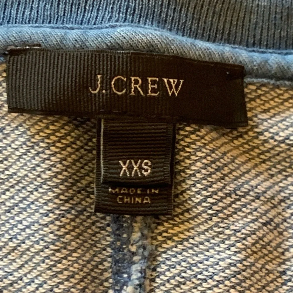 J.Crew cotton blue sweatshirt with tie sides. XXS